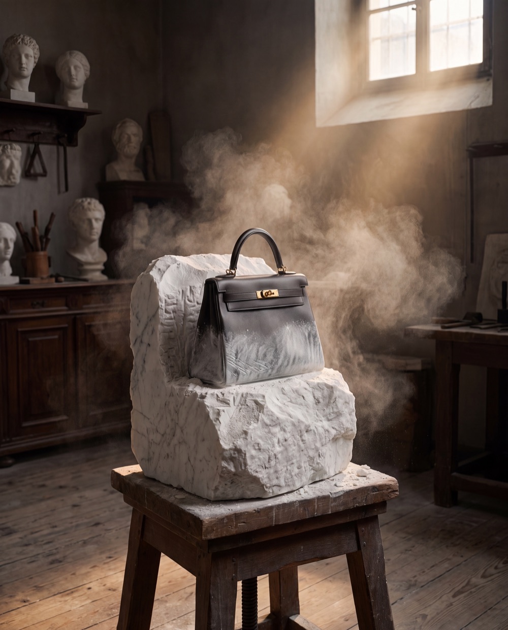 Leather handbag — after
